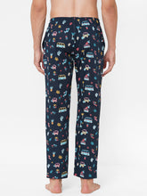 Men's Printed, Multicolor, Cotton, Regular Fit, Elasticated, Waistband, Pyjama  With Side Pockets